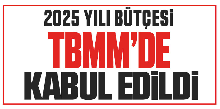 2025 bütçesi TBMM'de kabul edildi