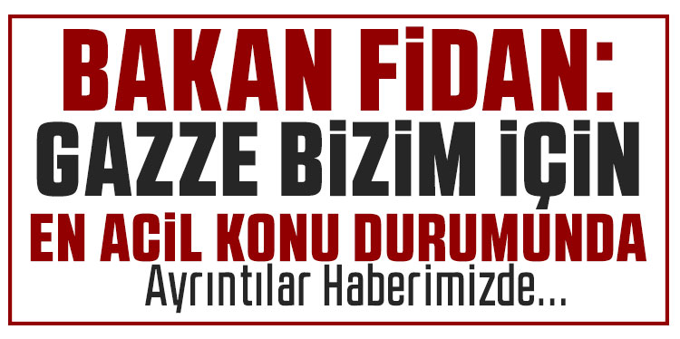 Bakan Fidan: 