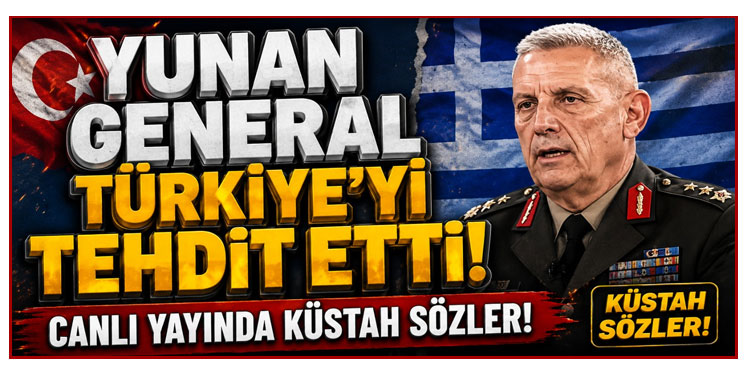 Yunan general Türkiye'yi tehdit etti! Canlı yayında küstah sözler!
