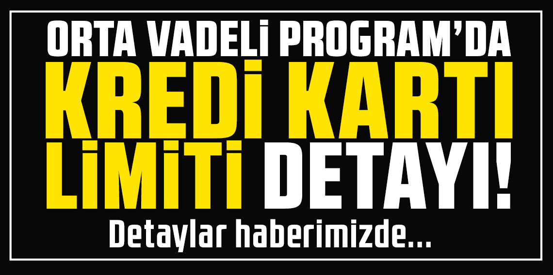 Orta Vadeli Program'da kredi kartı limiti detayı!