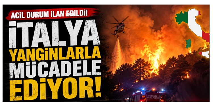 İtalya'nın Garda Gölü yakınlarında orman yangını